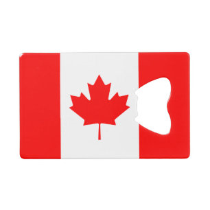 Patriotic National Flag of CANADA Credit Card Bottle Opener
