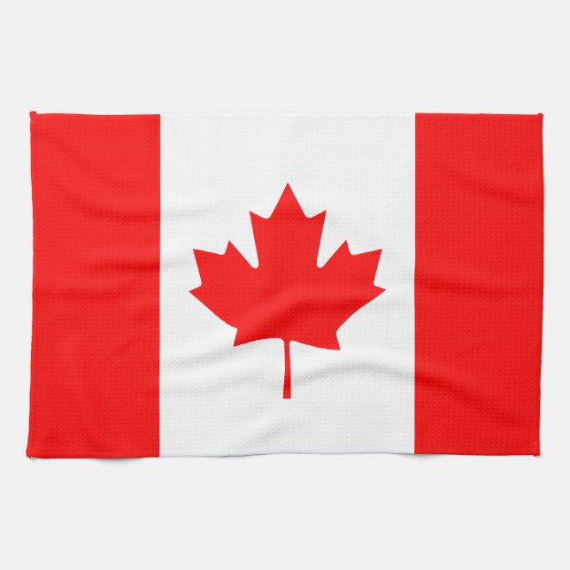 Patriotic National Flag of CANADA Kitchen Towel (Horizontal)