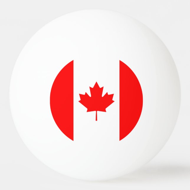 Patriotic National Flag of CANADA Ping Pong Ball (Front)
