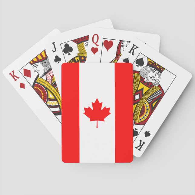 Patriotic National Flag of CANADA Playing Cards (Back)
