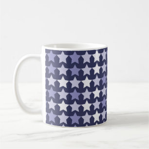 Patriotic Navy Blue Stars Coffee Mug