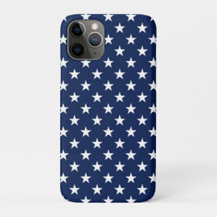 Patriotic Navy Blue USA Flag Stars Pattern iPhone 11 Pro Case
