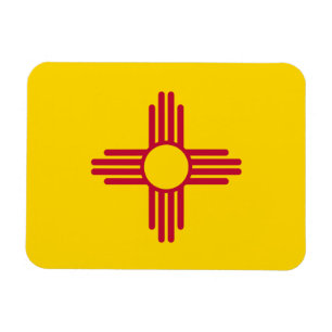 Patriotic New Mexico State Flag Magnet
