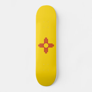 Patriotic New Mexico State Flag Skateboard