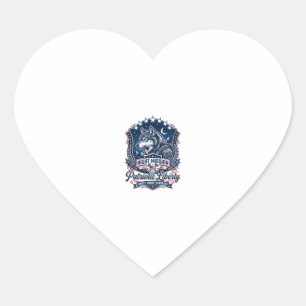 Patriotic Night Mission Patriot Wolf Military Insp Heart Sticker