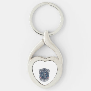 Patriotic Night Mission Patriot Wolf Military Insp Keychain