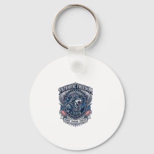 Patriotic Night Mission Patriot Wolf Military Insp Keychain