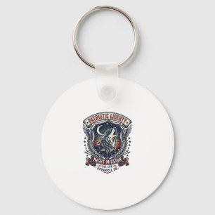 Patriotic Night Mission Patriot Wolf Military Insp Keychain