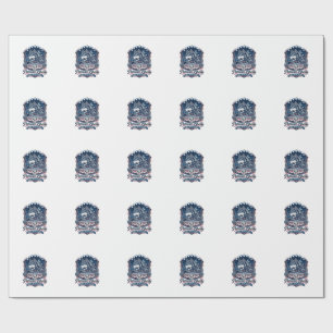 Patriotic Night Mission Patriot Wolf Military Insp Wrapping Paper