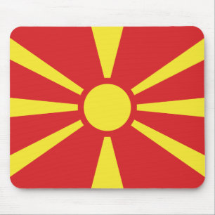 Patriotic North Macedonia Flag Mouse Pad
