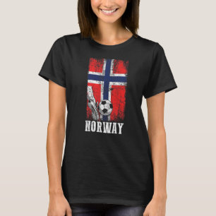 Patriotic Norwegian Soccer Player Norway Flag Soc T-Shirt