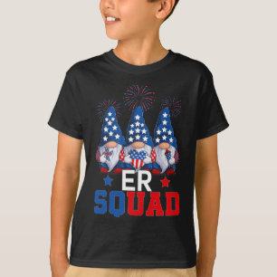 Patriotic Nurse Er Squad Gnomes 4th Of July Usa Pr T-Shirt