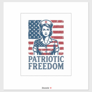 Patriotic Nurse Vector Graphic Tee