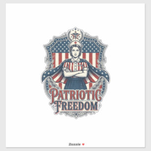 Patriotic Nurse Vector Graphic Tee_1