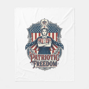 Patriotic Nurse Vector Graphic Tee_1 Fleece Blanket