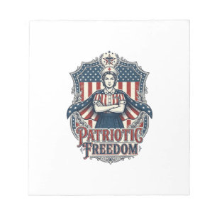Patriotic Nurse Vector Graphic Tee_1 Notepad