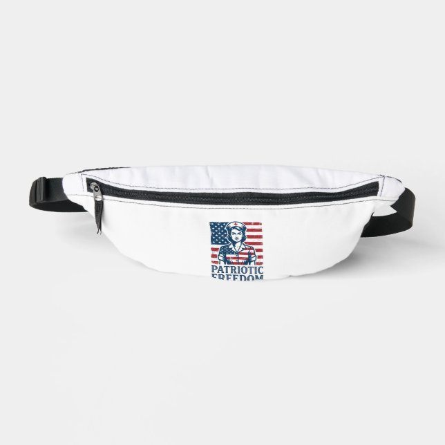 Patriotic Nurse Vector Graphic Tee Fanny Pack (Front)