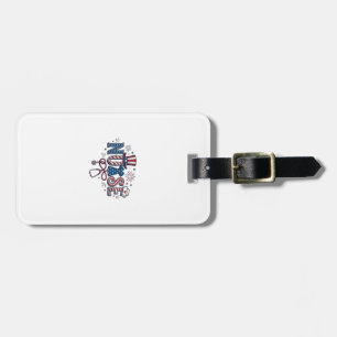 Patriotic Nurse Vintage Engraving Vector Design_1 Luggage Tag