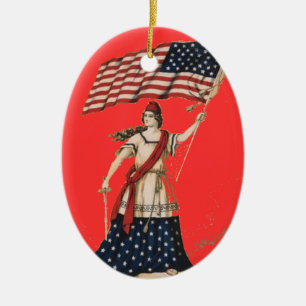 PATRIOTIC ORNAMENTS - AMERICANA ART - SPECIALTIES