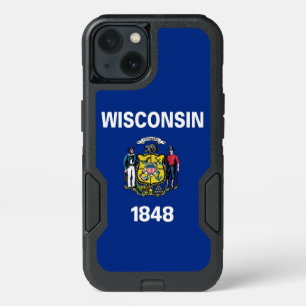 Patriotic OtterBox iPhone 13 Case, Wisconsin flag
