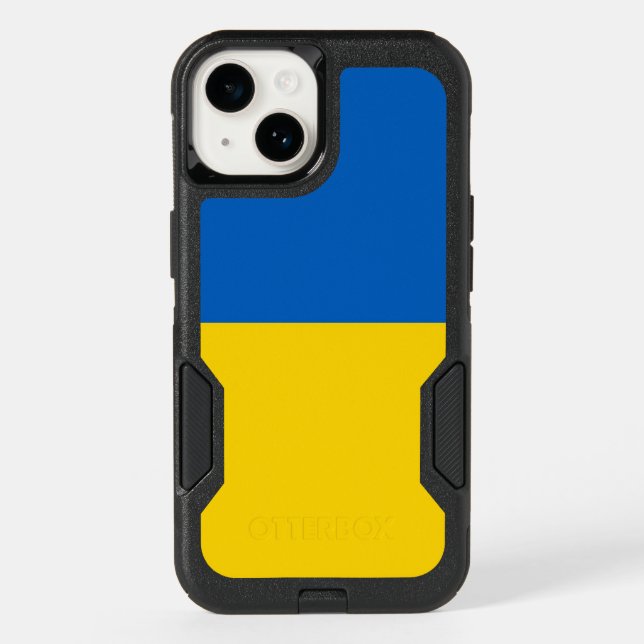 Patriotic OtterBox iPhone 14 Case, Ukraine flag (Back)