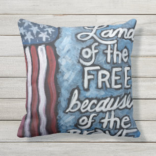 Patriotic Outdoor Pillow