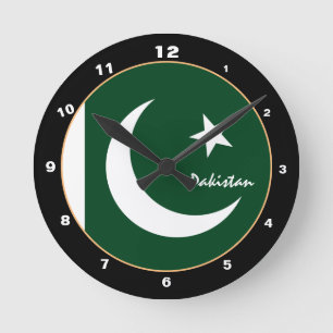 Patriotic Pakistan Flag, Pakistan Home / design Round Clock
