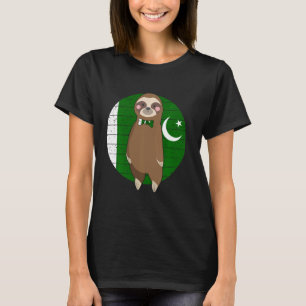 Patriotic Pakistani Cute Sloth Boy Kids Pakistan F T-Shirt