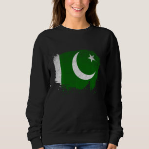 Patriotic Pakistani Pride Vintage Pakistan Flag Sweatshirt