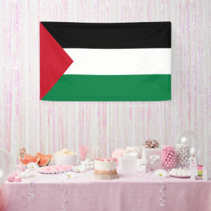 Patriotic Palestinian Banner for Indoor or Outdoor