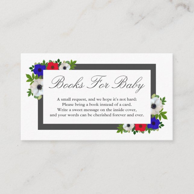 Patriotic Panda Anemone Books For Baby Card (Front)