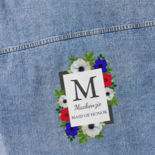 Patriotic Panda Anemone Wedding Denim Jacket