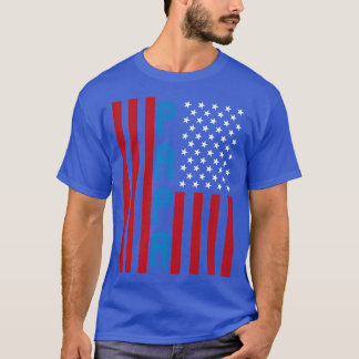 Patriotic Papa US Flag Fathers Day T-Shirt