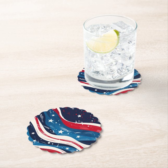 Patriotic Paper Coasters (Insitu)