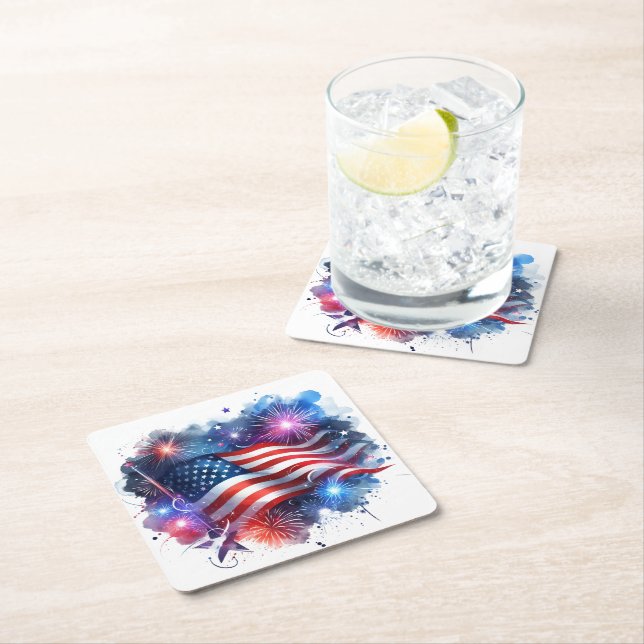 Patriotic Paper Coasters (Insitu)