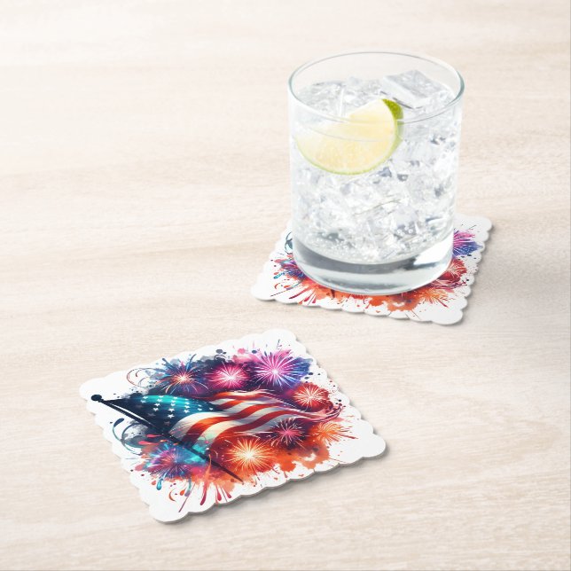 Patriotic Paper Coasters (Insitu)