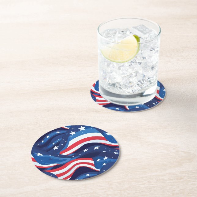 Patriotic Paper Coasters (Insitu)