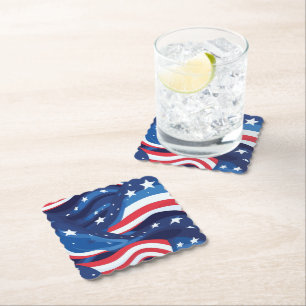 Patriotic Paper Coasters