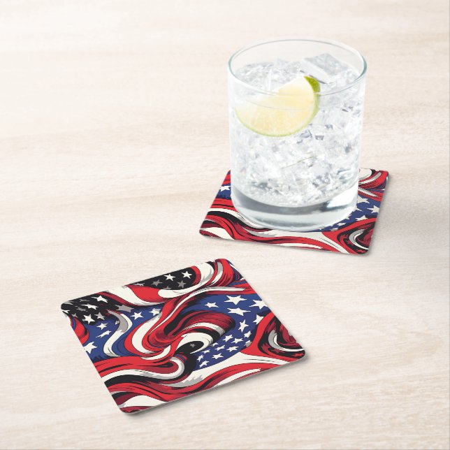 Patriotic Paper Coasters (Insitu)
