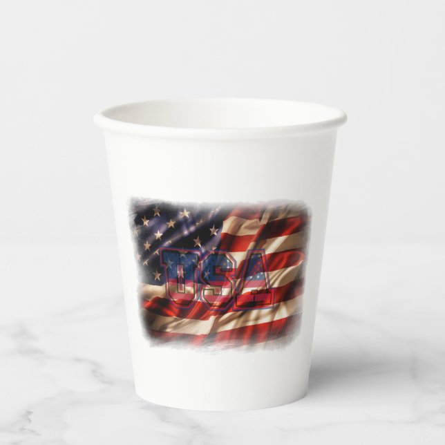 Patriotic Paper Cups (Front)