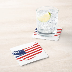 Patriotic Paper Drink Coaster