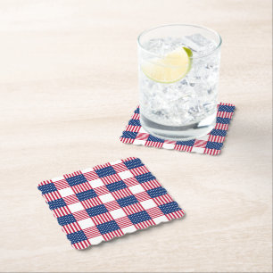 Patriotic Paper Drink Coaster