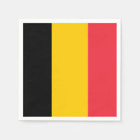 Patriotic paper napkins with flag of Belgium