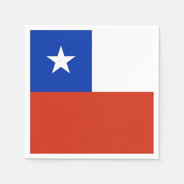 Patriotic paper napkins with flag of Chile (Front)