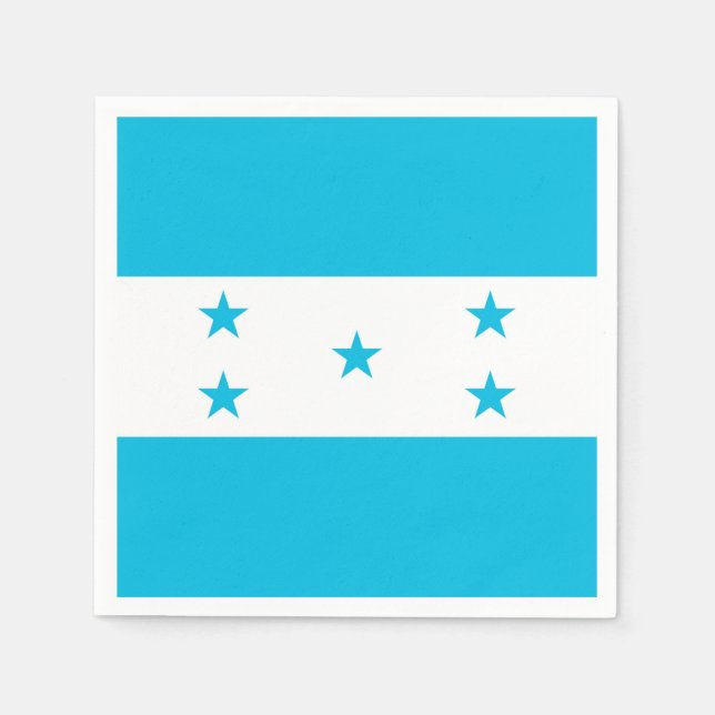 Patriotic paper napkins with flag of Honduras (Front)