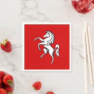 Patriotic paper napkins with flag of Kent, England
