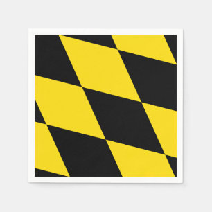 Patriotic paper napkins with flag of Munich