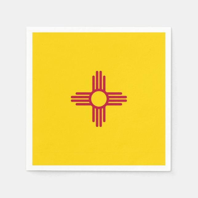 Patriotic paper napkins with flag of New Mexico (Front)