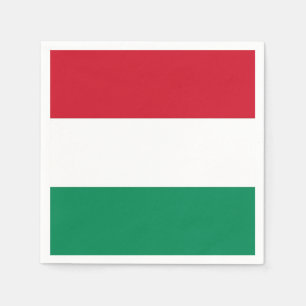 Patriotic paper napkins with Hungary flag