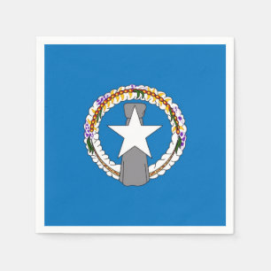 Patriotic paper napkins with Northern Mariana flag